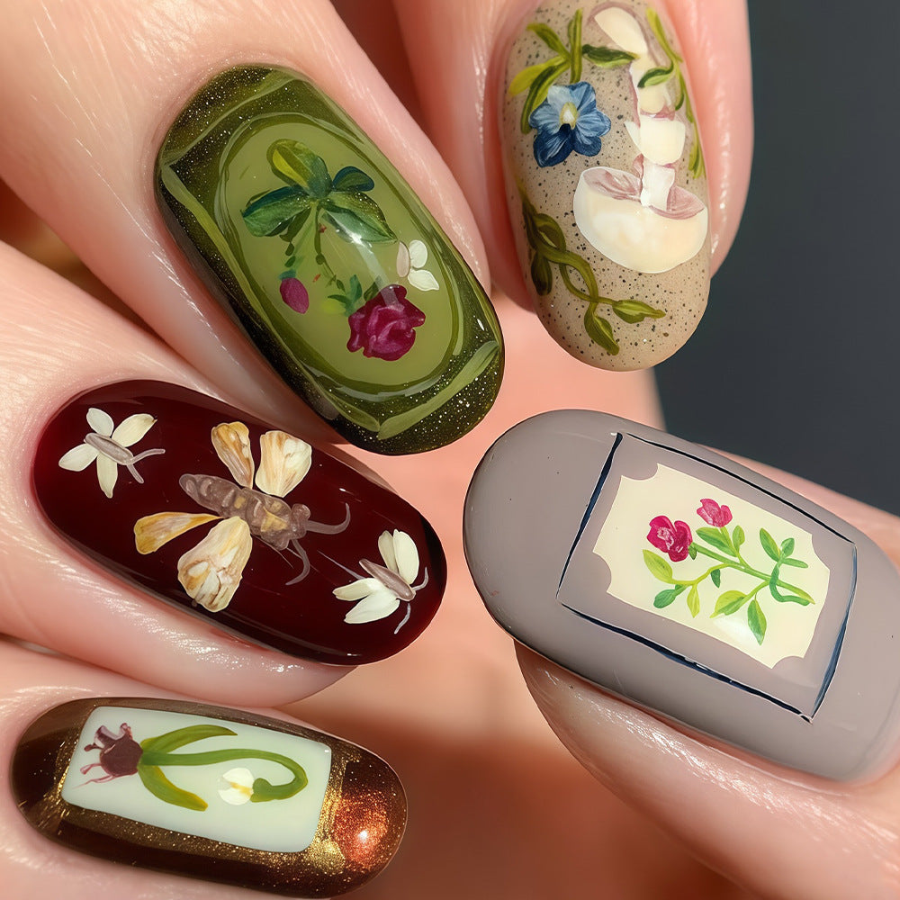 Seasonal Themed Press-On Nail Art Set Acalora