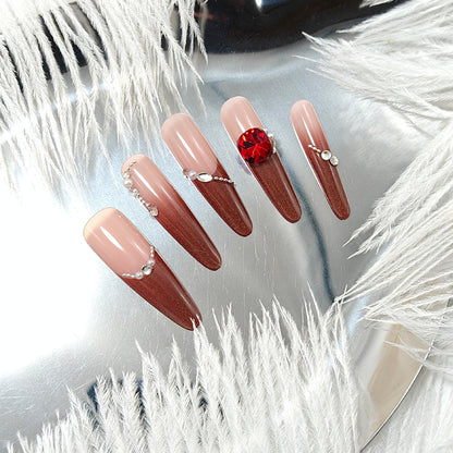Artificial nails with glamorous accents Acalora