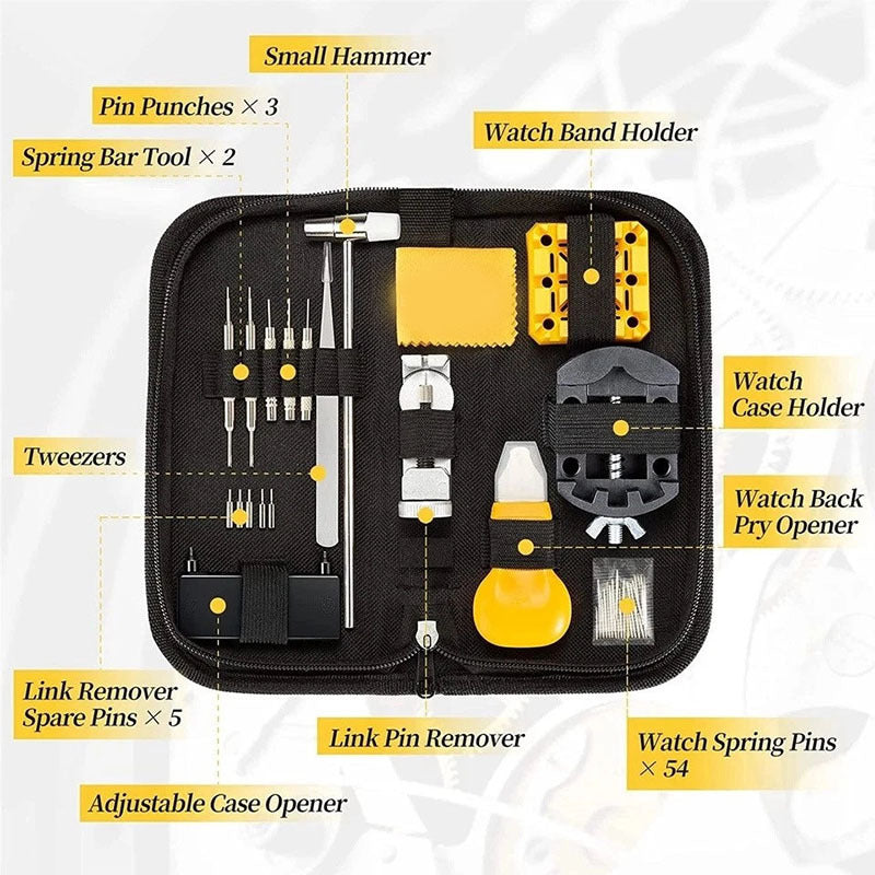 Professional Precision Watch Repair Tool Kit with Spring Bar Tools Bowlift