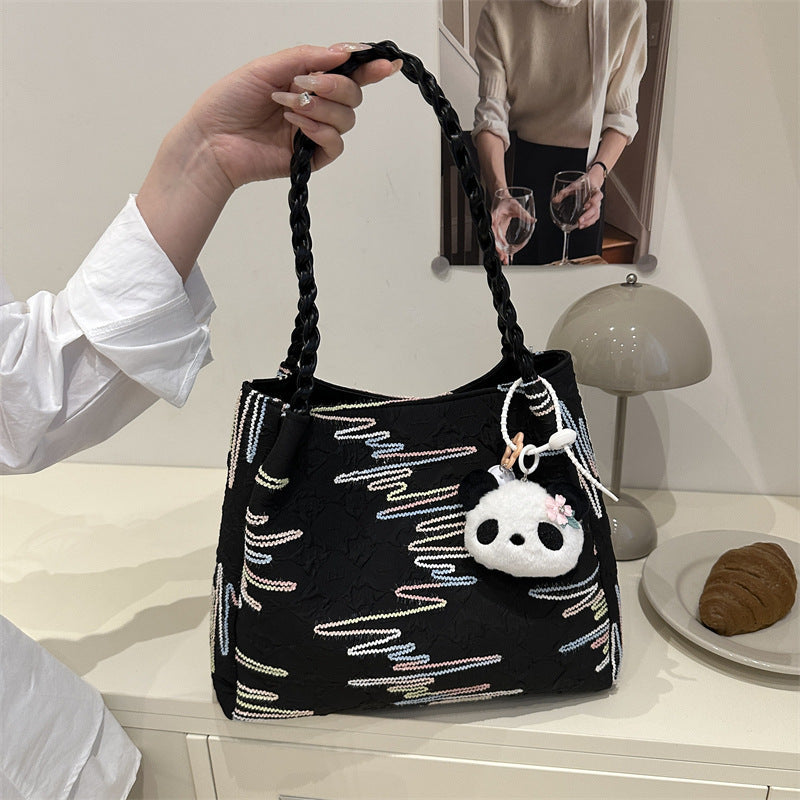 Quilted Decorative Shoulder Bag Acalora