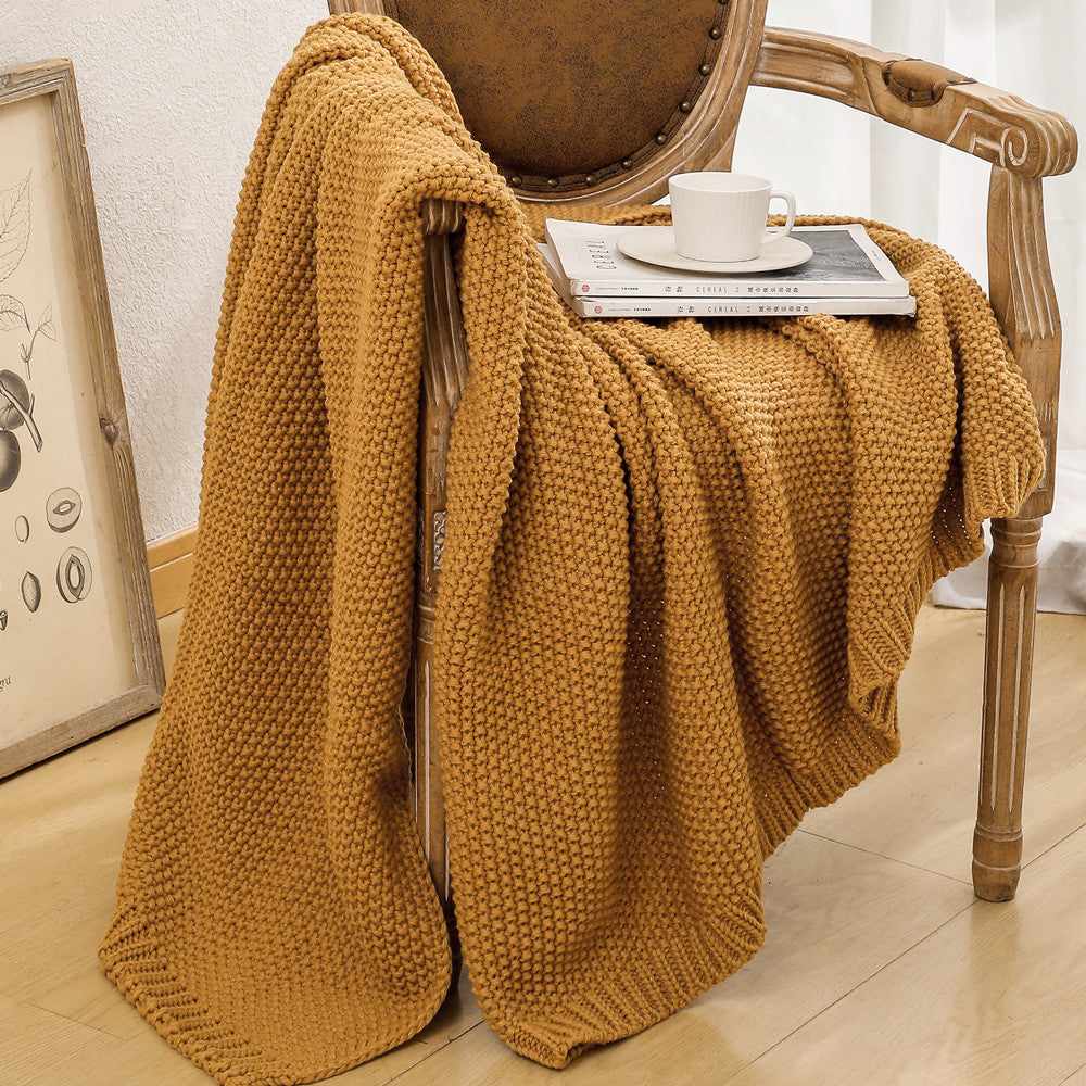 Unisex Cozy Knitted Throw Blanket