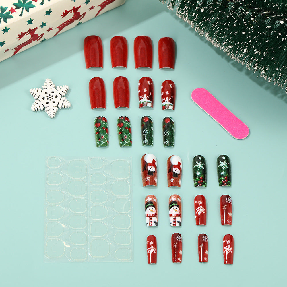 Festive artificial nails with Christmas motifs Acalora