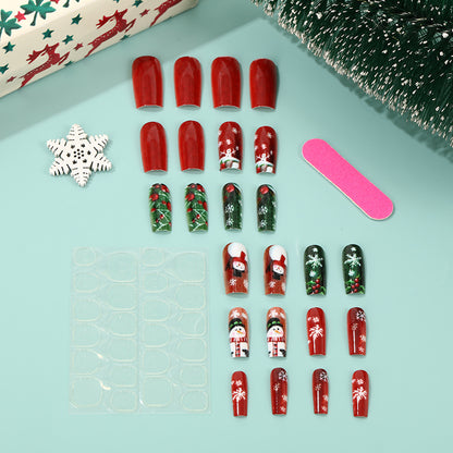 Festive artificial nails with Christmas motifs Acalora