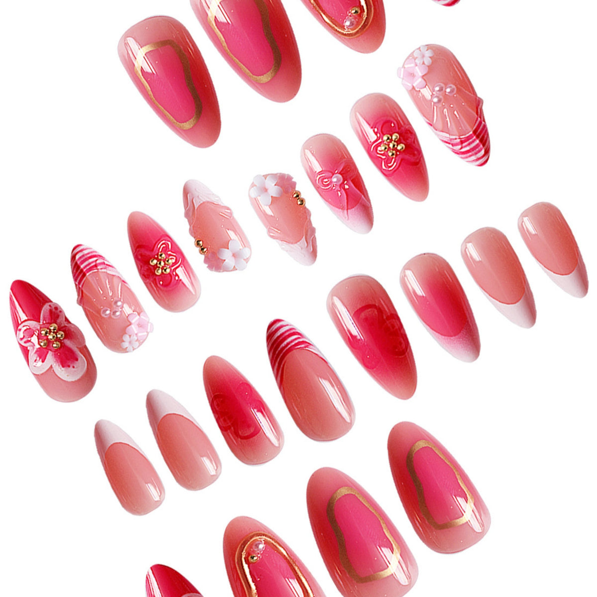 Floral Glam Nail Art Acalora