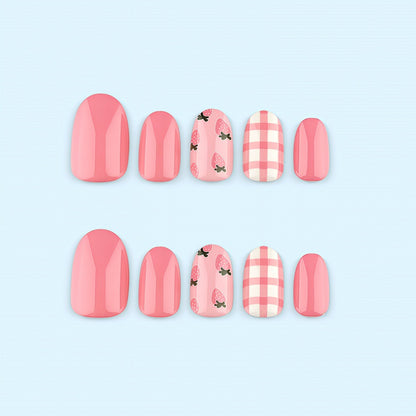 Artificial nails in fresh strawberry design Acalora