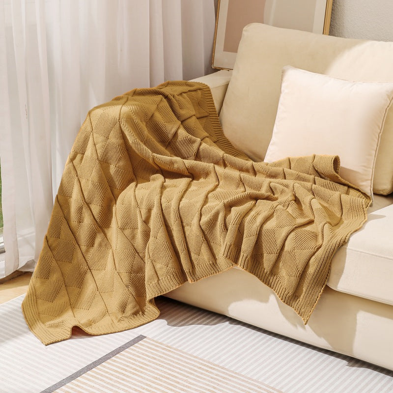 Cozy Knitted Throw Blanket