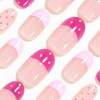 Artistic Polka Dot Press-On Nail Set Acalora