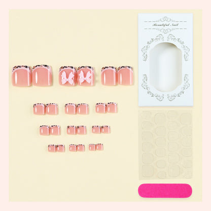 Decorative Press-On Nail Set with Elegant Patterns Acalora