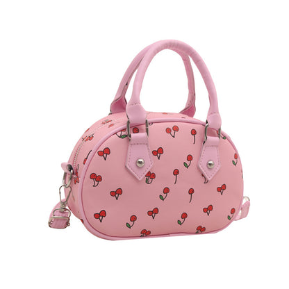 Playful Cherry Print Handbag Acalora