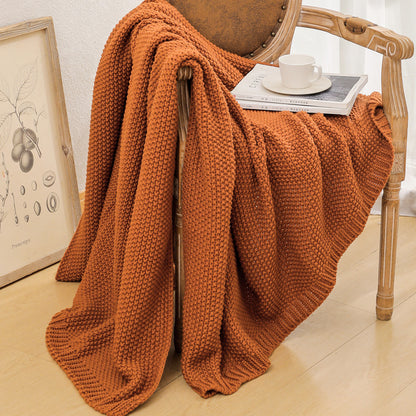 Unisex Cozy Knitted Throw Blanket