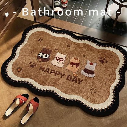 Playful Cartoon Bath Mat