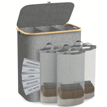 Laundry separation system with practical lid and compartments Acalora
