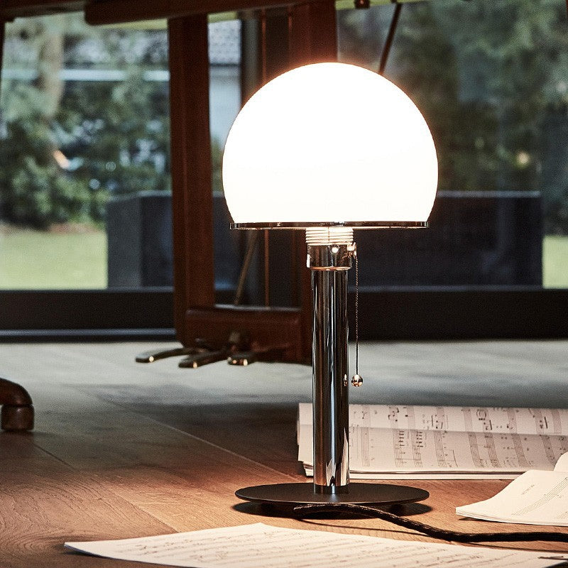 Modern Sphere Table Lamp with Glass Base