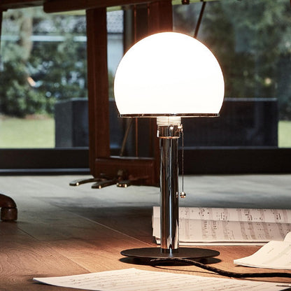Modern Sphere Table Lamp with Glass Base