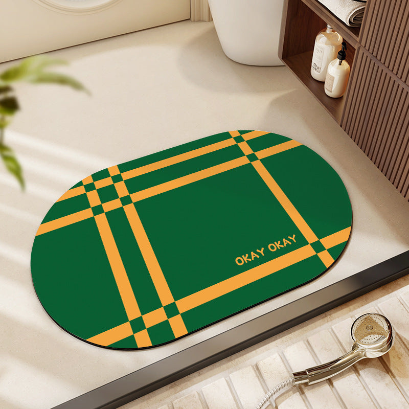 Floral Design Cotton Bath Mat Acalora
