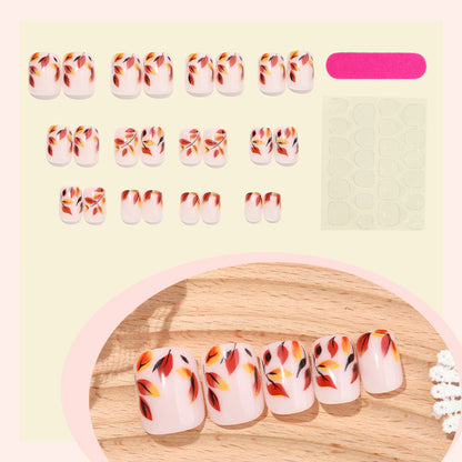 Artistic Autumn Leaf Press-On Nail Set Acalora
