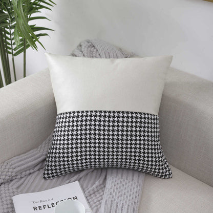Decorative Houndstooth Pattern Cushion Cover