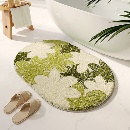 Soft Floral Bath Rug