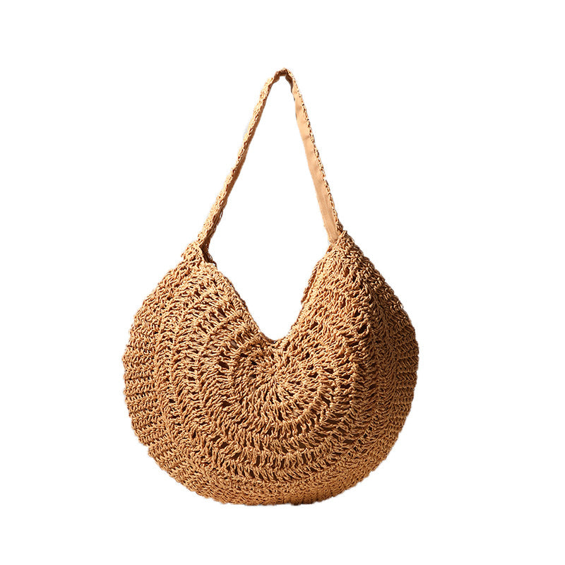 Women's Handmade Round Raffia Bag Karnz