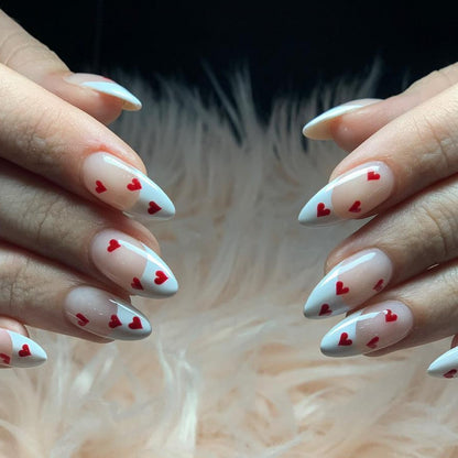 Elegant French Style Artificial Nails Acalora