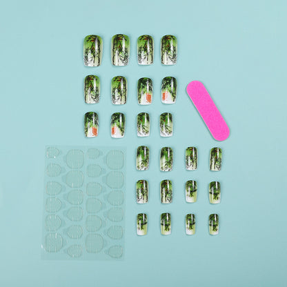 Artificial nails with bamboo design Acalora