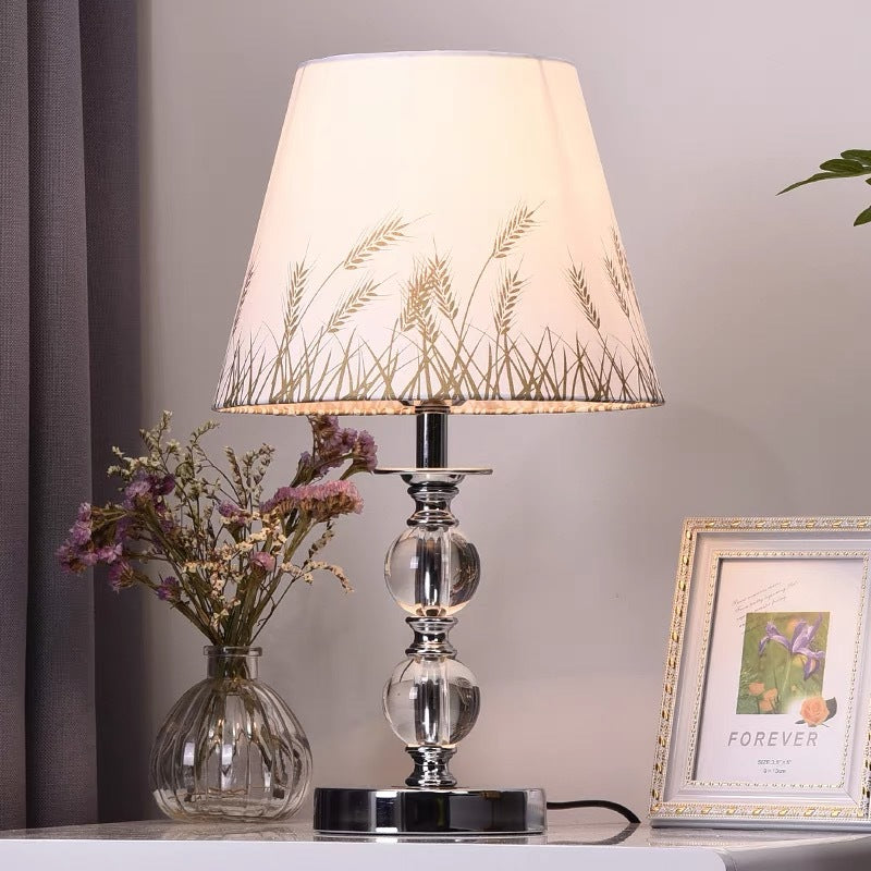 Crystal Glass Base Table Lamp