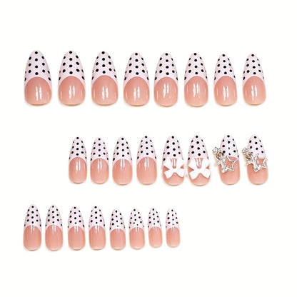 Elegant Stiletto Press-On Nail Art Tips Acalora