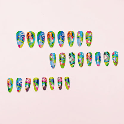 Artistic Swirl Nail Art Acalora