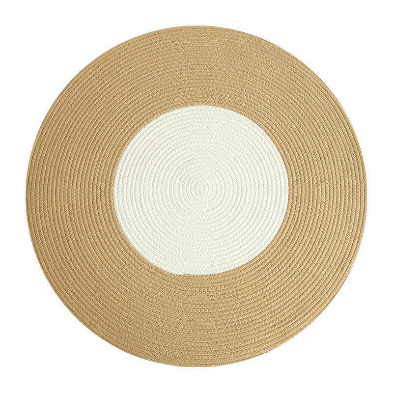 Round Jute Rug with Fringes Acalora