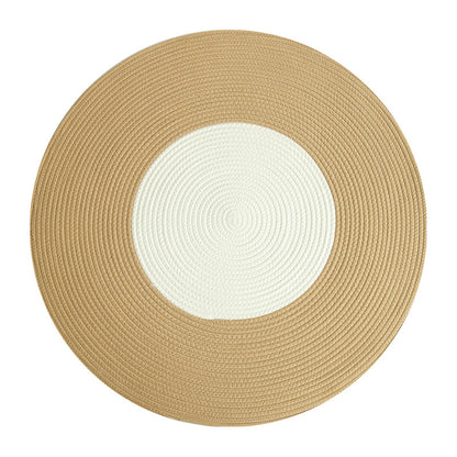 Round Jute Rug with Fringes Acalora