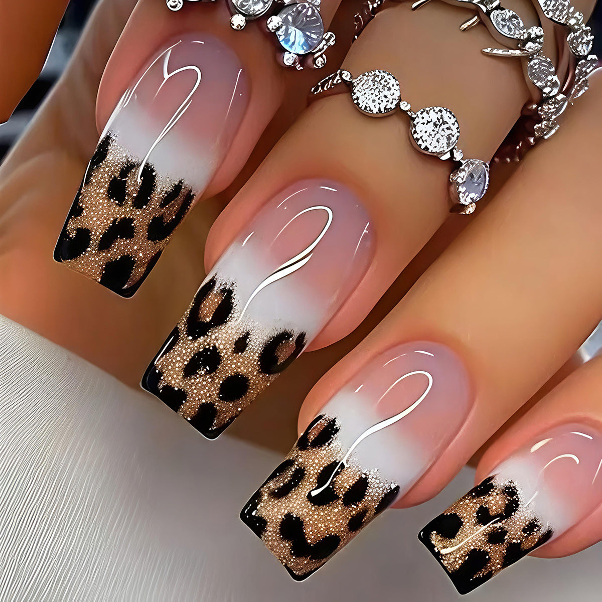Designer Leopard Print Nail Art Acalora