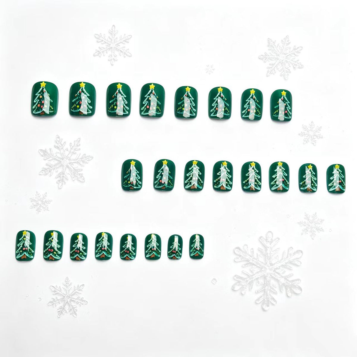 Festive Christmas Tree Nail Art Acalora