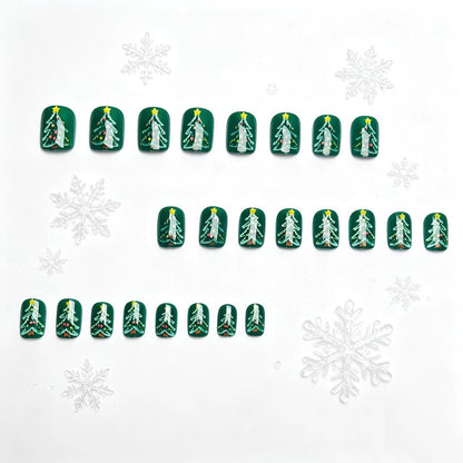 Festive Christmas Tree Nail Art Acalora