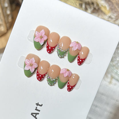 Floral-Themed Decorative Press-On Nail Set Acalora 1788224030