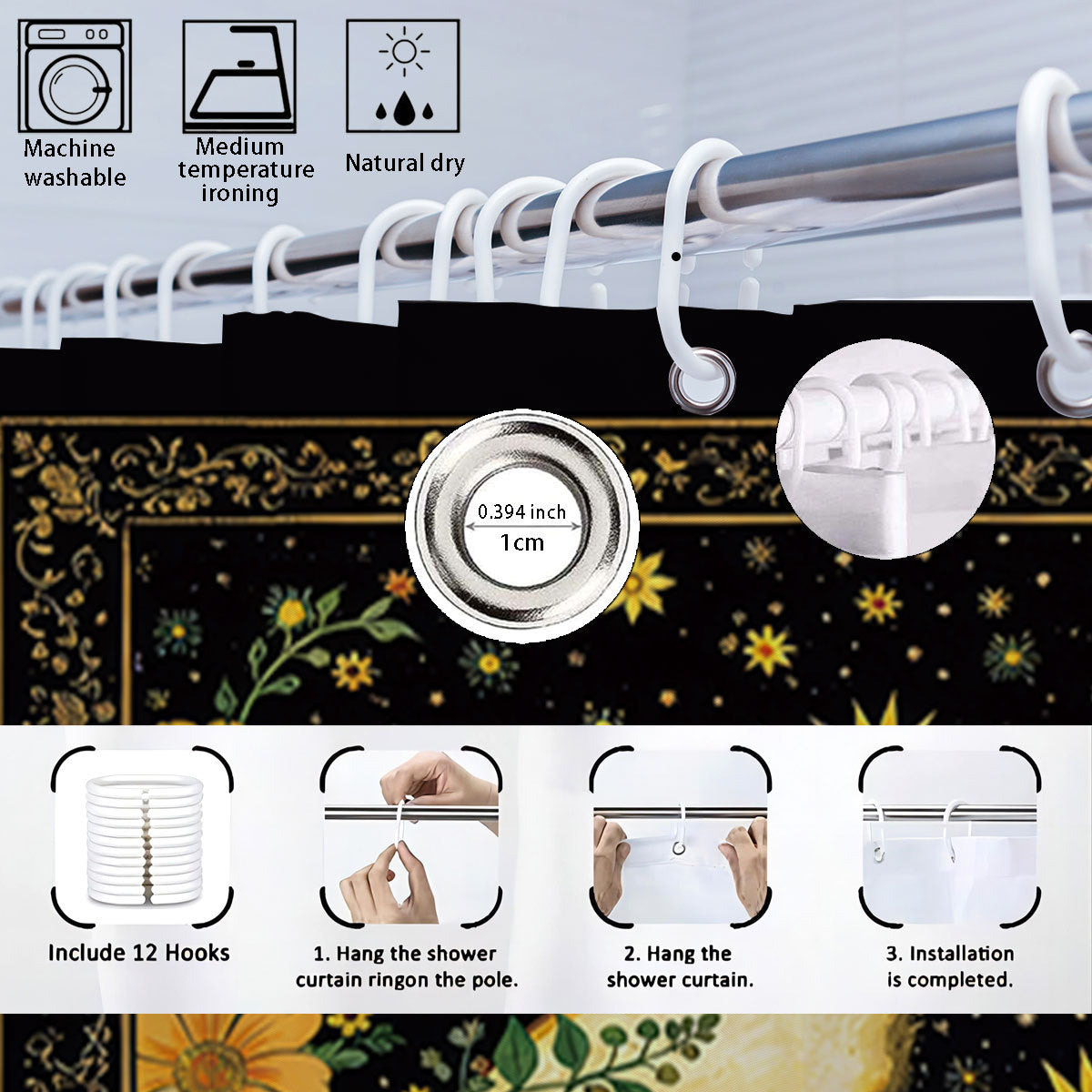 Artistic Highland Cow Bathroom Set