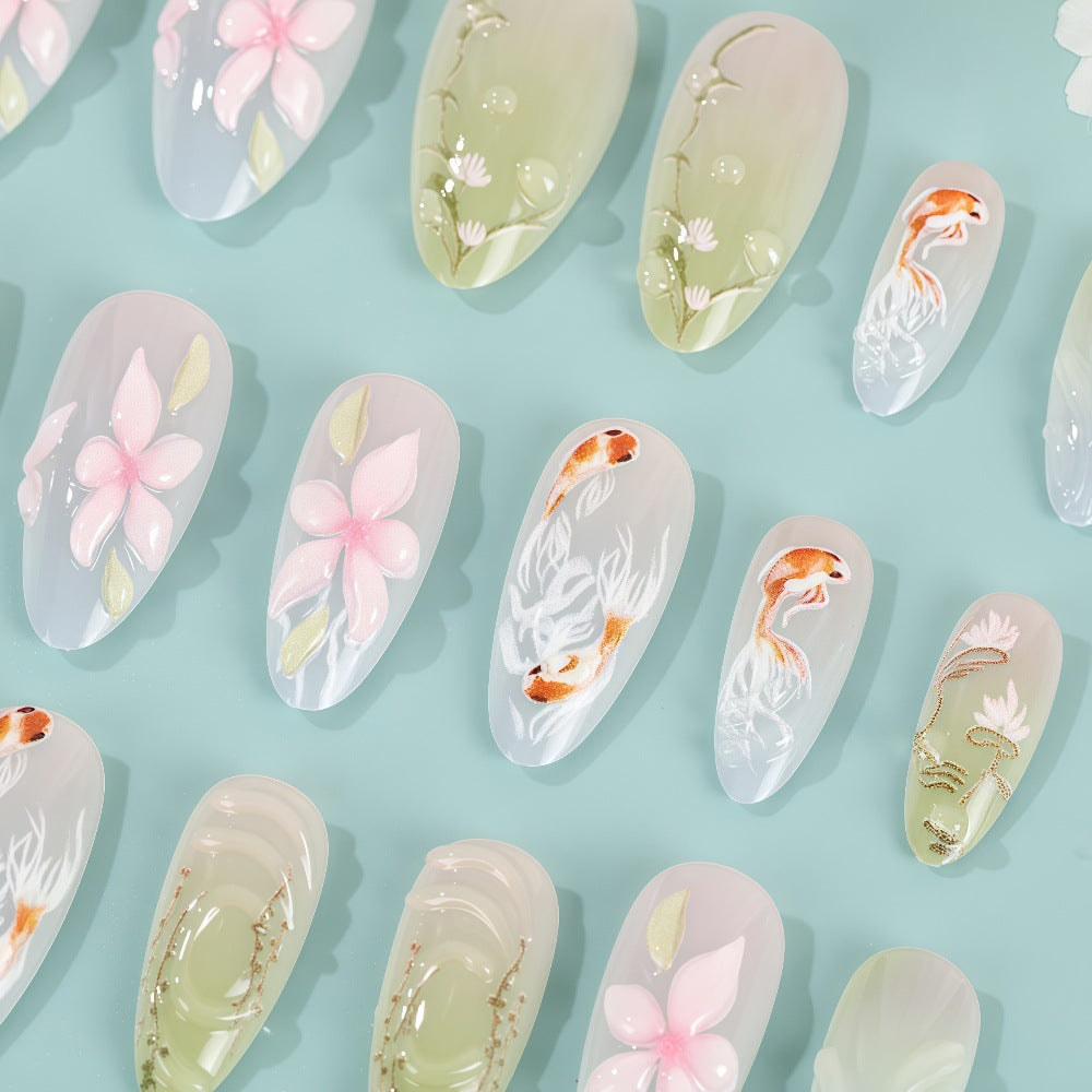 Artificial nails with floral designs Acalora