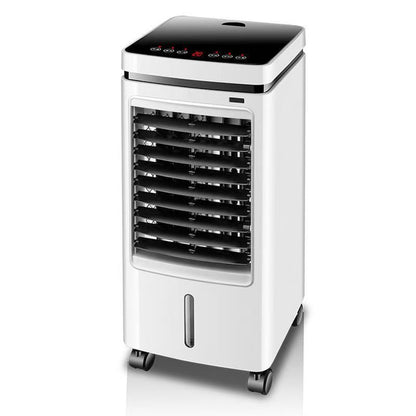 Cooling portable evaporative air cooler with dual water tanks three-speed swing louvers and caster wheels Bowlift