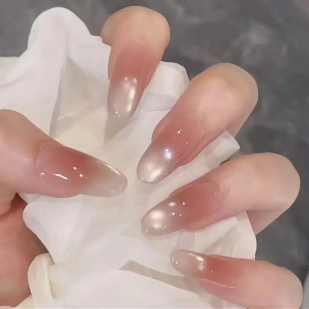 Acrylic nail set with elegant ombre effect and high gloss finish Acalora