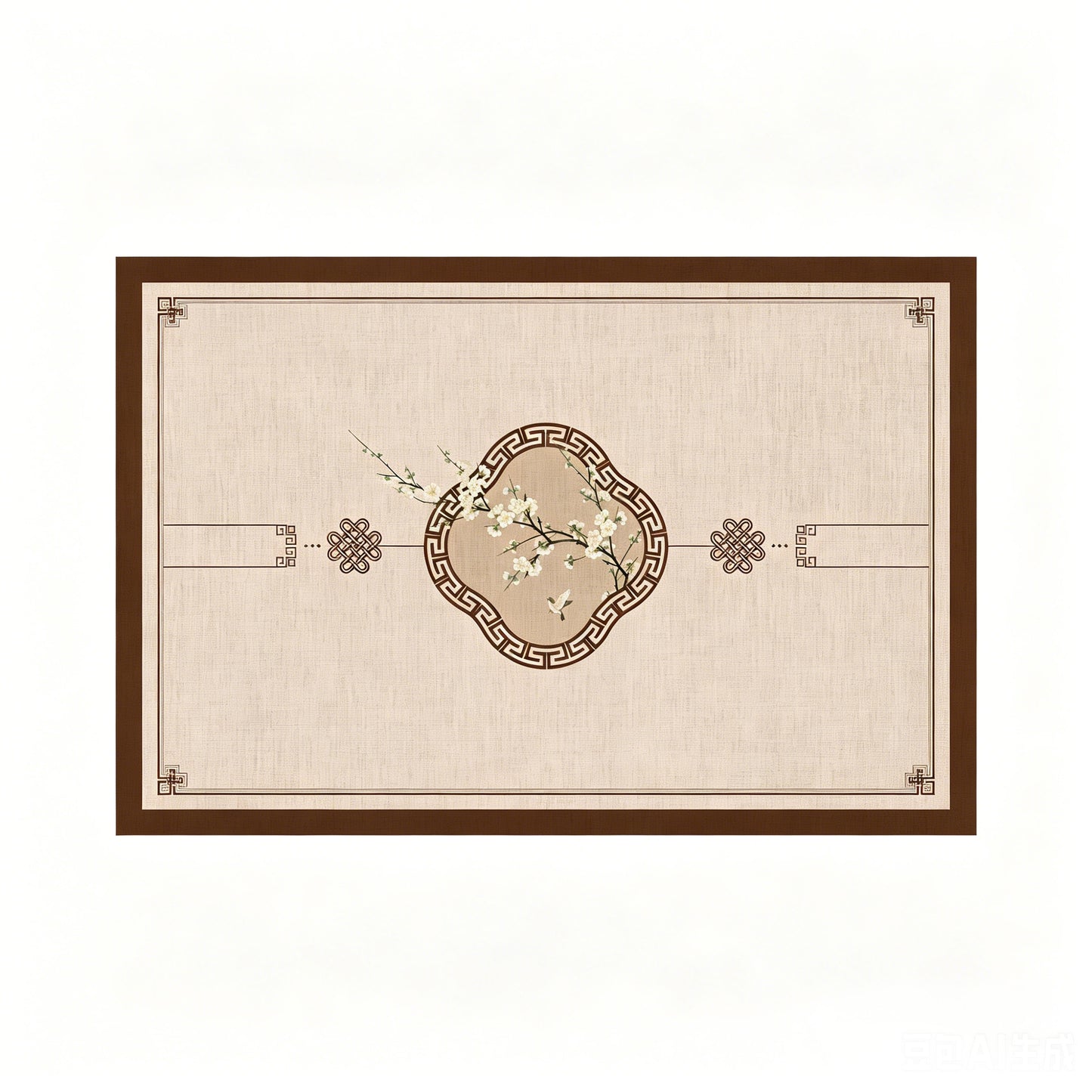 Elegant Geometric Bathroom Mat Acalora