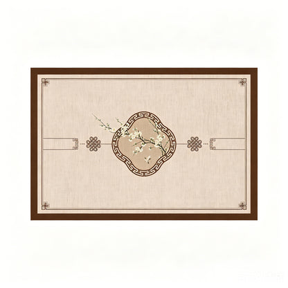 Elegant Geometric Bathroom Mat Acalora