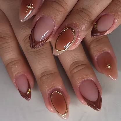 Artistic Gradient Press-On Nails Acalora