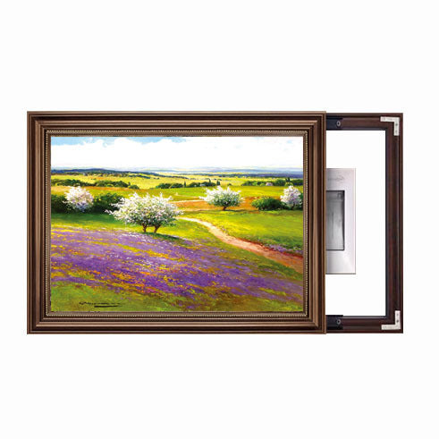 Framed Garden Scene Artwork
