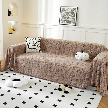 Elegant Leaf Pattern Sofa Cover