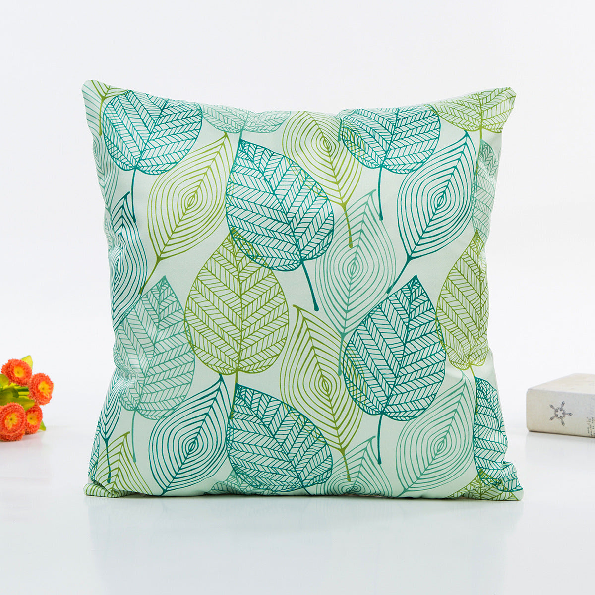 Decorative Leaf Print Pillow