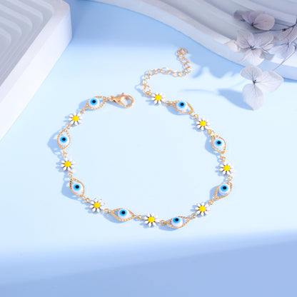 Eye Charm and Daisy Bracelet Acalora