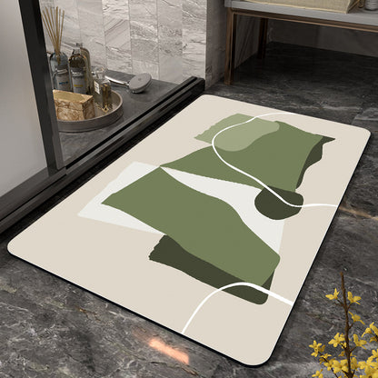 Abstract Pattern Non-Slip Bath Mat Acalora
