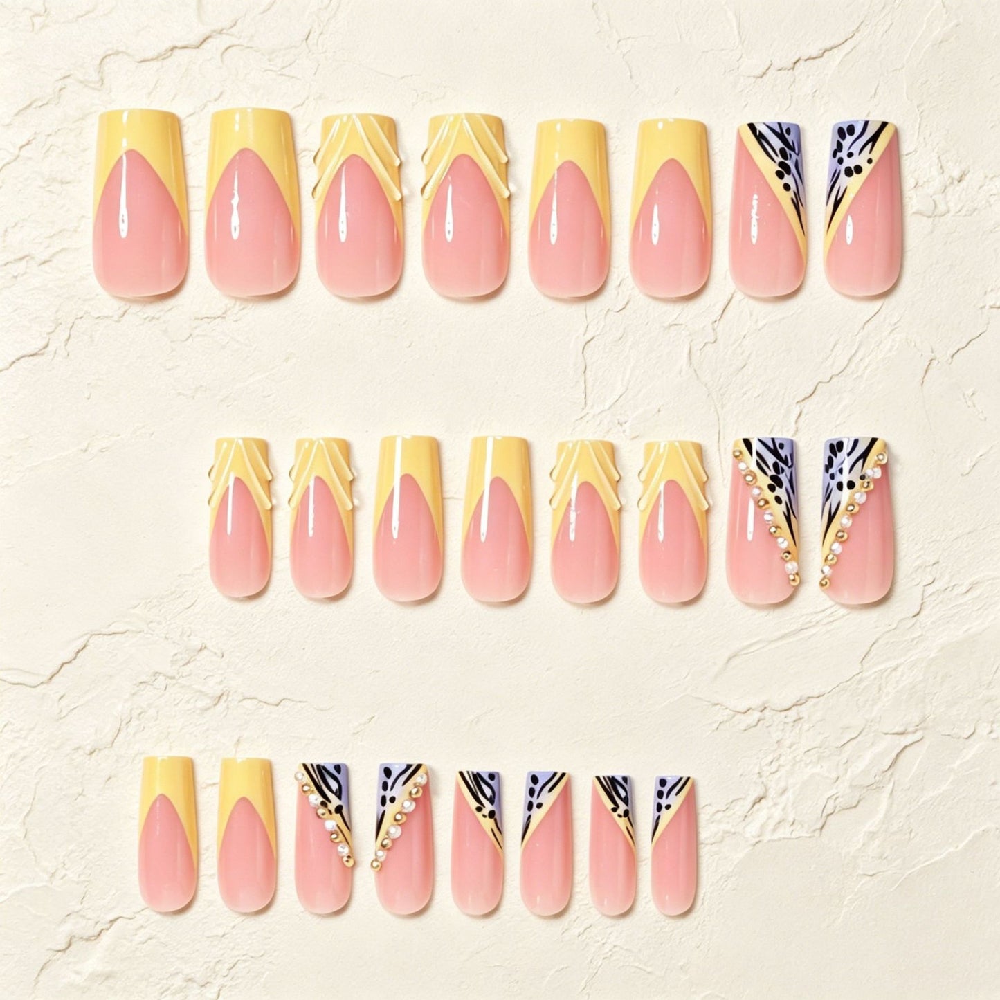 Glamorous Stiletto Press-On Nail Art Set Acalora