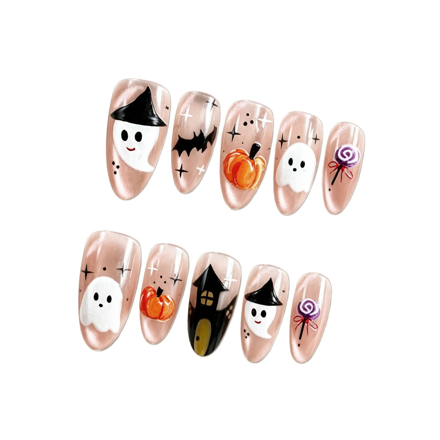 Halloween-Themed Press-On Nail Art Set Acalora 1788495618