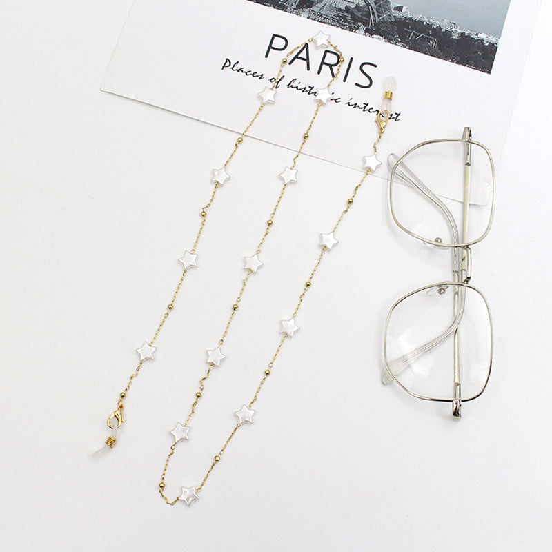 Star-Embellished Eyewear Chain Acalora