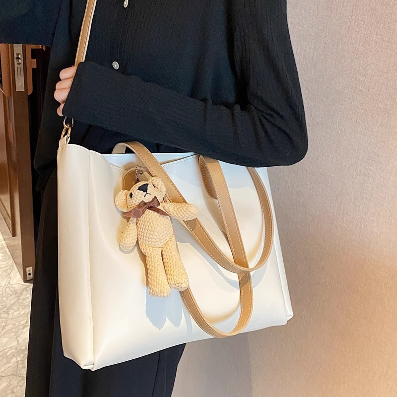 Spacious Soft Leather Tote Bag Acalora